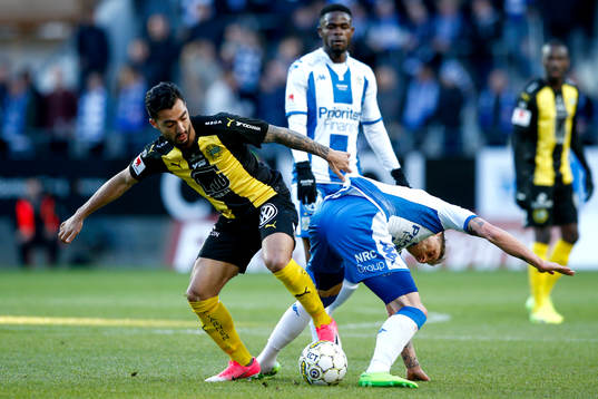 Hammarbys Jiloan Hamad och IFK Göteborgs Sören Rieks