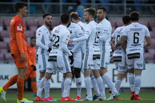 Östersunds spelare jublar