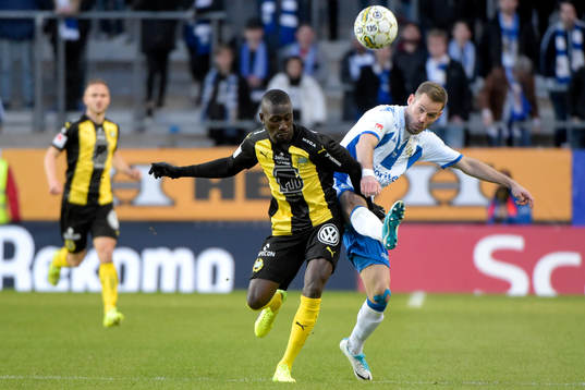 Hammarbys Pa Amat Dibba och IFK Göteborgs Emil Salomonsson