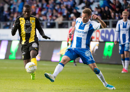 Hammarbys Pa Amat Dibba och IFK Göteborgs Emil Salomonsson