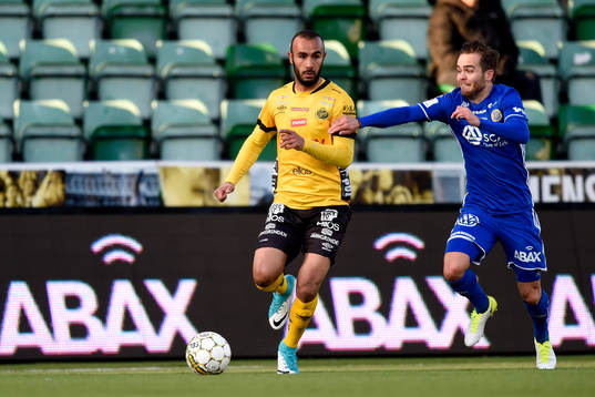 Elfsborgs Issam Jebali och Sundsvalls Kristinn Steindorsson