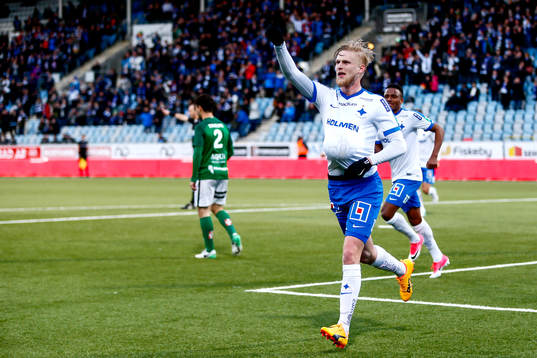 Norrköpings Karl Holmberg jublar