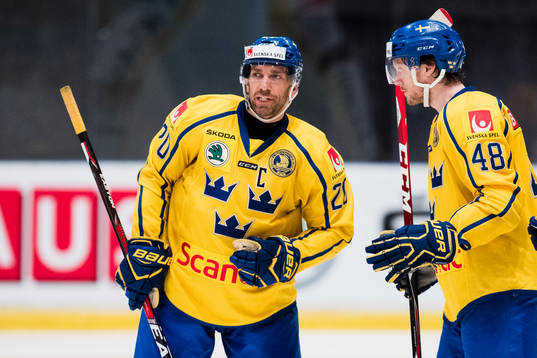 Sveriges Joel Lundqvist och Carl Klingberg