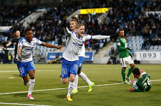 Norrköpings Kalle Holmberg jublar
