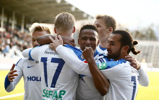 Norrköpings Niclas Eliasson jublar