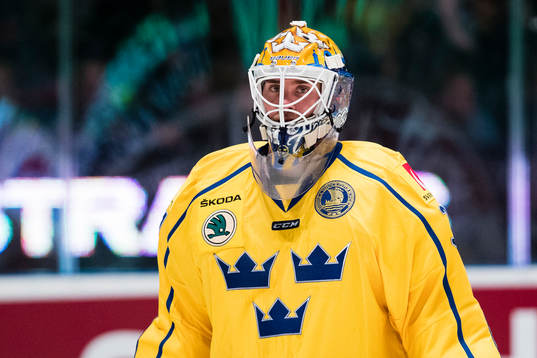 Sveriges målvakt Eddie Läck