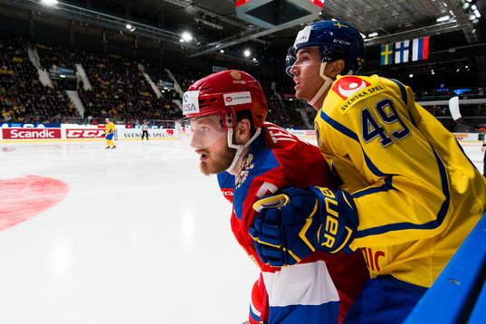 Rysslands Ivan Telegin och Sveriges Victor Rask