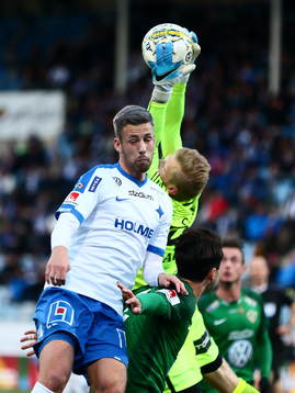 Norrköpings Filip Dagerstål och Jönköpings målvakt