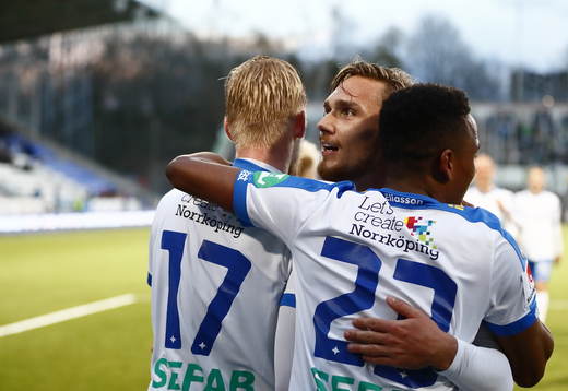 Norrköpings Linus Wahlqvist jublar