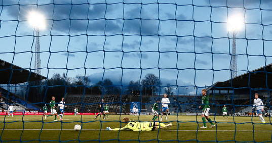 Mål 3-0 av Norrköpings Filip Dagerstål förbi