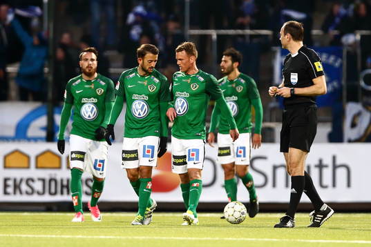 Jönköpings Robert Gojani och Fredric Fendrich deppar