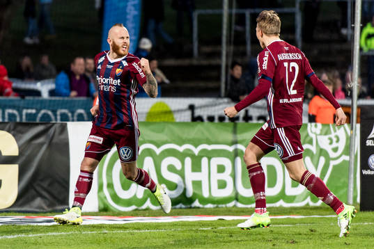 Djurgårdens Magnus Eriksson jublar