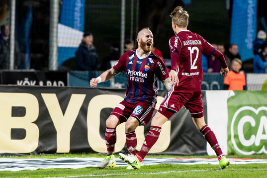 Djurgårdens Magnus Eriksson jublar