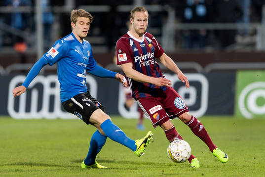 Halmstads Marcus Mathisen och Djurgårdens Gustav Engvall