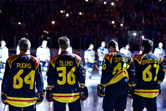Brynäs Jonathan Pudas, Linus Ölund, Jesper Jensen och