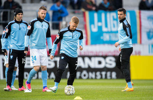 Malmö FFs Anders Christiansen och Lasse Nielsen