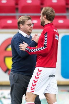 Kalmars tränare Peter Swärdh och Markus Thorbjörnsson