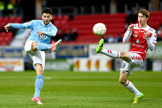 Malmö FFs Erdal Rakip och Kalmars Carl Johansson