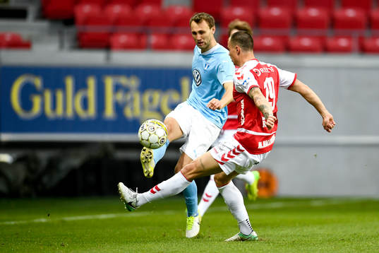 Malmö FFs Magnus Wolff Eikrem och Kalmars Melker Hallberg