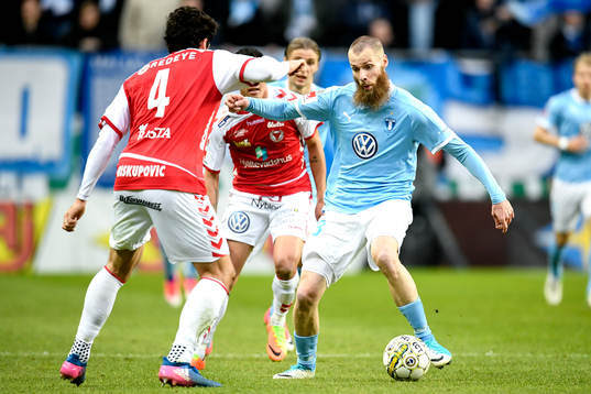 Kalmars Marko Biskupovic och Malmö FFs Jo Inge Berget