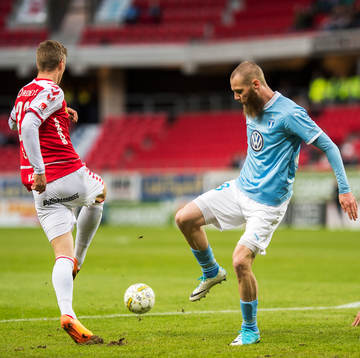 Kalmars Viktor Elm och Malmö FFs Jo Inge Berget