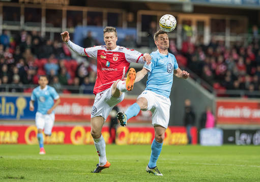Kalmars Viktor Elm och Malmö FFs Markus Rosenberg