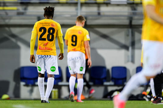 Falkenbergs spelare lämnar planen deppiga