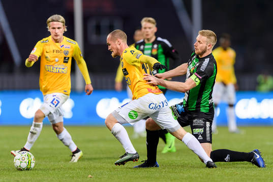 Falkenbergs Christoffer Carlsson och GAIS Steven Old