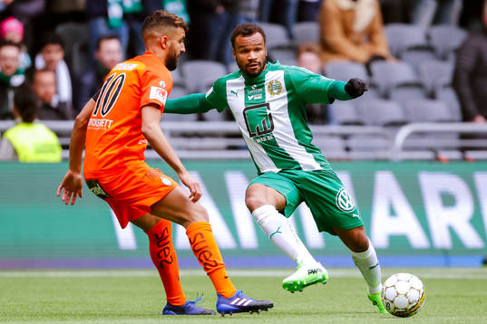 AFC Eskilstunas Omar Eddahri och Hammarbys Serge-Junior