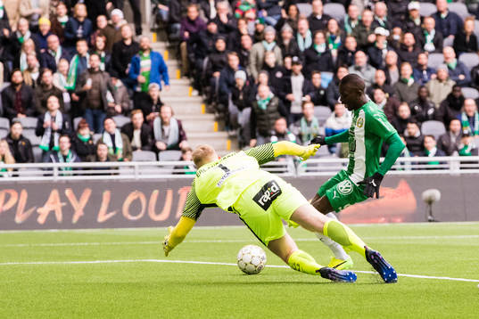 Hammarbys Pa Amat Dibba gör 2-0 bakom AFC Eskilstunas