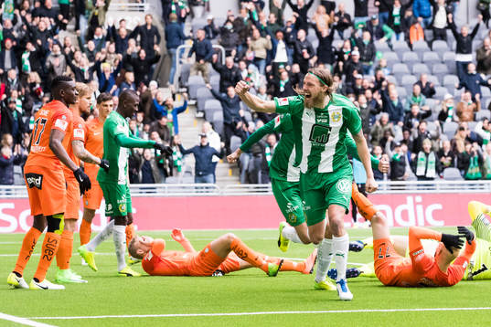 Hammarbys Björn Paulsen jublar