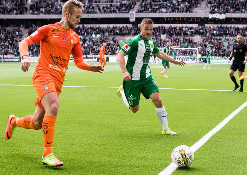 AFC Eskilstunas Alexander Michel och Hammarbys Mats Solheim