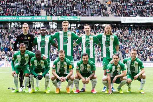 Hammarbys startelva innan fotbollsmatchen i Allsvenskan