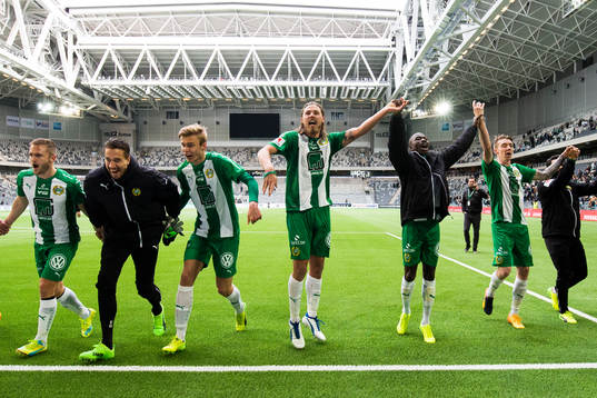 Hammarbys Mats Solheim, målvakt Tim Markström, Marcus