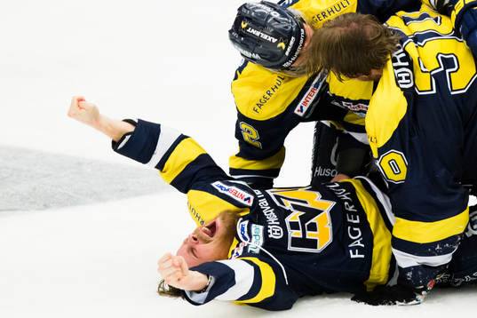 s Mattias Tedenby, Kristofer Berglund och målvakt Linus