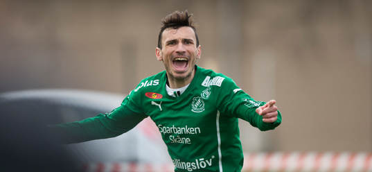 s Burim Rexhepi i matchen i division 2  mellan Hässleholms