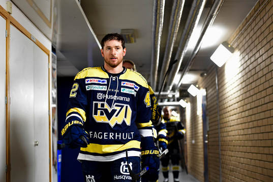 s Dylan Reese före final 7 i SM-slutspelet i ishockey