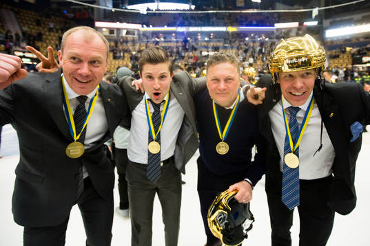 s tränare Johan Lindbom, målvaktstränare William Rahm,