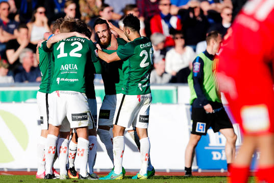Jönköpings spelare jublar
