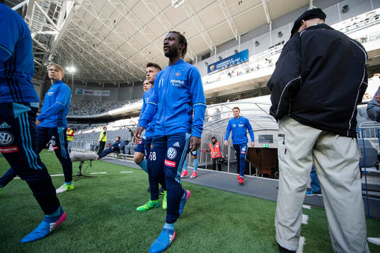 Djurgårdens Amadou Jawo och Kerim Mrabti