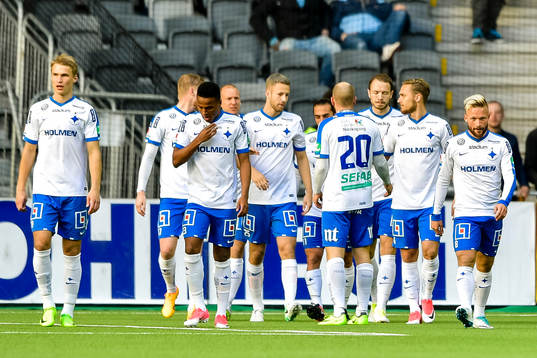 Norrköpings spelare jublar