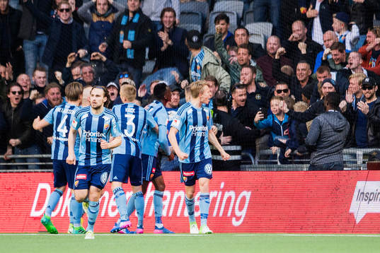 Djurgårdens spelare jublar