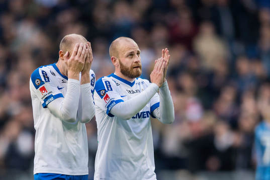 Norrköpings Andreas Johansson och Daniel Sjölund deppar