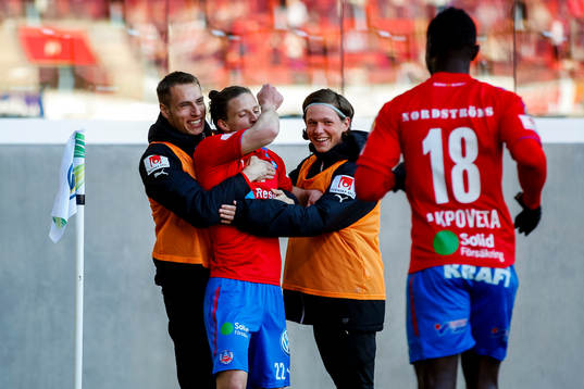 Helsingborgs Jesper Lange jublar