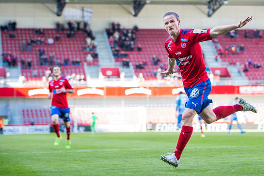 Helsingborgs Jesper Lange jublar