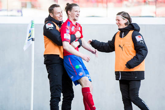 Helsingborgs Jesper Lange jublar
