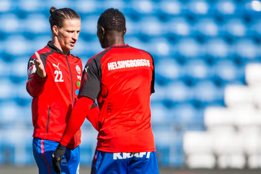 Helsingborgs Jesper Lange och Oke Akpoveta