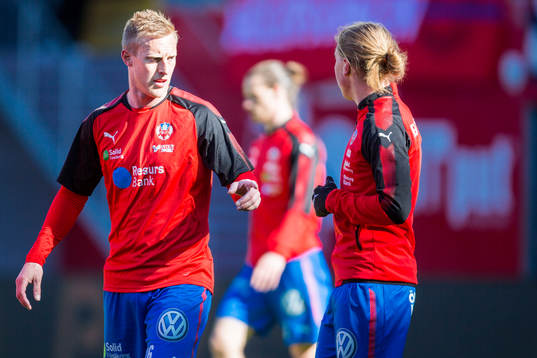 Helsingborgs Peter Larsson och Charlie Weberg
