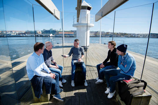 Magnus och August Erlingmark samt Peter och Erik Friberg