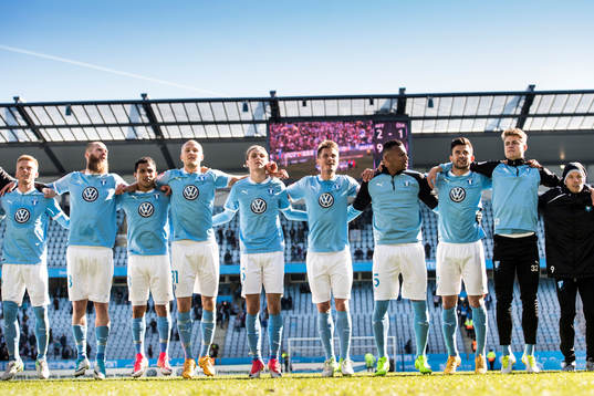 Malmö FFs spelare jublar